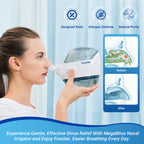 Nasal Irrigation System Electric Nasal Irrigator, Dual Powered Nasal Cleaner Device